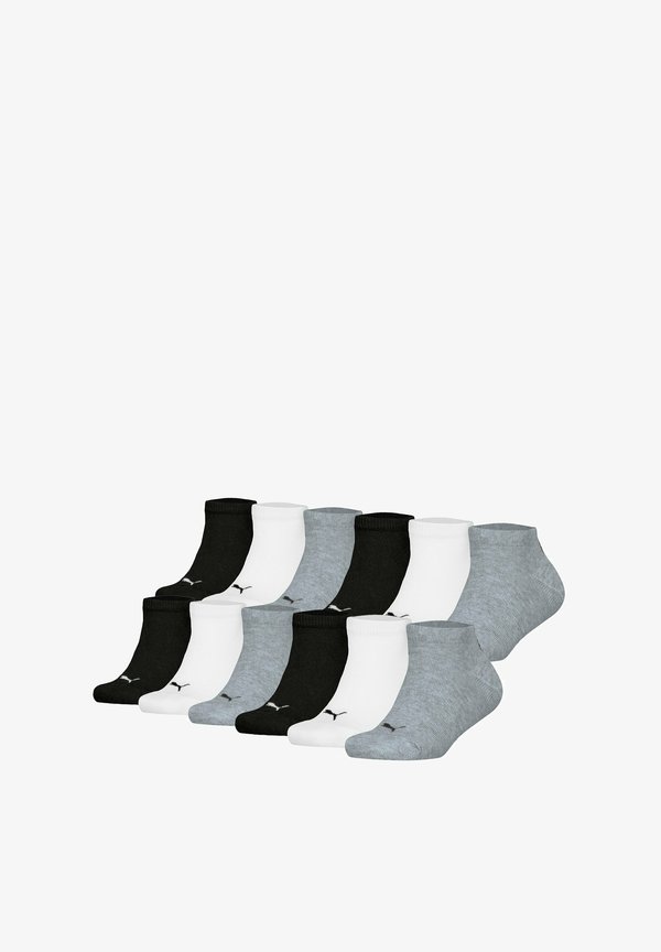 12ER PACK - SNEAKER LOGO EINFAR - Socks - schwarz weiß grau