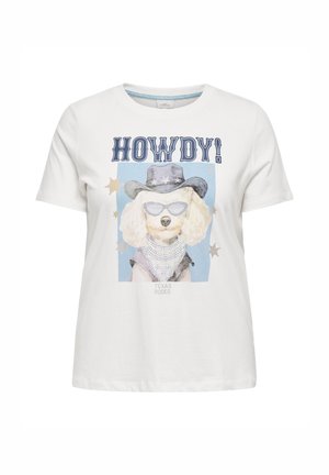 CARPENELOPE LIFE S/S O-NECK REG TEE - T-shirt print - cloud dancer print western dog