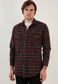 DOUBLE POCKET  - Shirt - bordeaux ecru