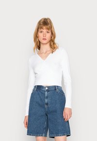 LASCANA Camisola de manga comprida - weiß