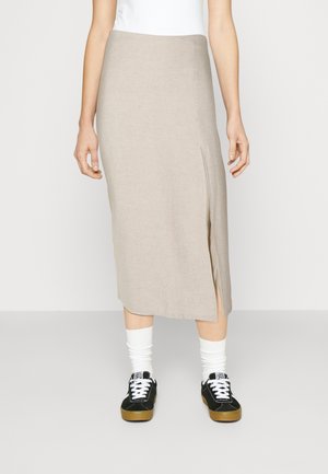 COLUMN MIDAXI - Pencil skirt - sand