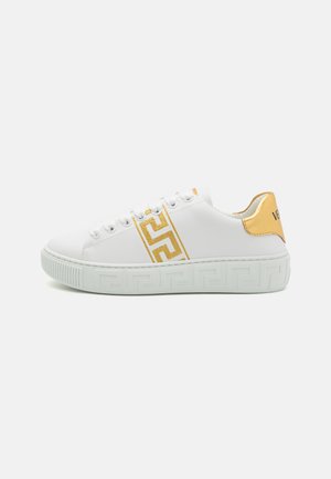 GRECA EMBROIDERY UNISEX - Sneakers laag - white/gold