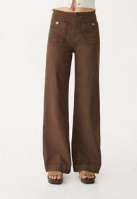 Stradivarius - MINIMALIST - Pantalon classique - dark brown Image miniature 1