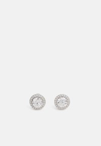 UNA STUD EARRINGS ROUND CUT PAVÉ - Ohrringe - silver-coloured