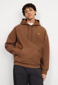 Carhartt WIP HOODED AMERICAN SCRIPT - Hættetrøje - lumber