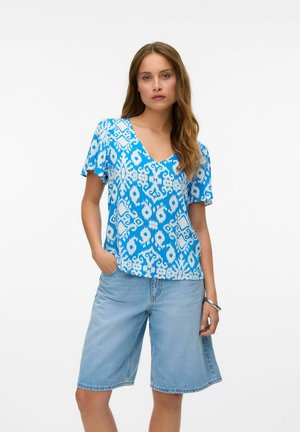 TOP VMEASY T-SHIRT - T-shirt print - ibiza blue