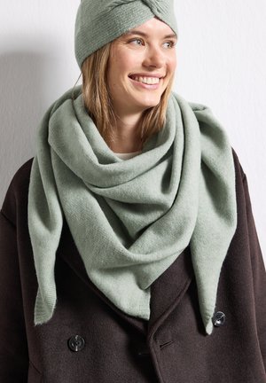Street One, FEINSTRICK DREIECKSTUCH IN UNIFARBE - Foulard - eucalyptus green mel