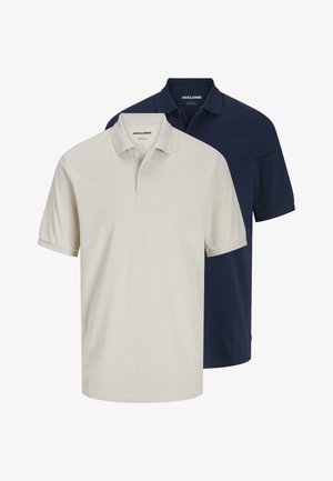 Jack & Jones, JJKANE 2 PACK - Poloshirts - navy blazer/moonbeam