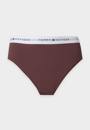 Tommy Hilfiger, HIGH WAIST SIGNATURE MICRO - Trusser - chocolate clove