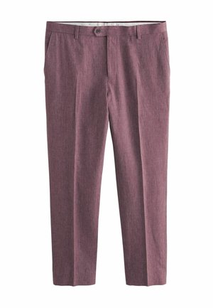 SLIM FIT LINEN BLEND - Stoffhose - pink
