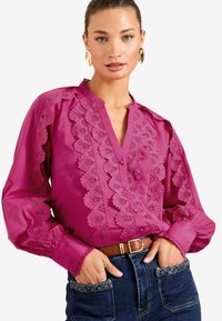 Love & Roses REGULAR FIT - DETAIL BUTTON THROUGH LONG SLEEVE  - Košilová halenka  - pink