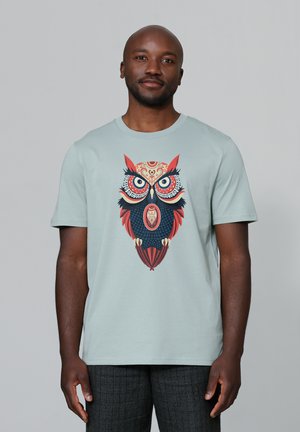 COLORFUL OWL - T-Shirt print - aloe