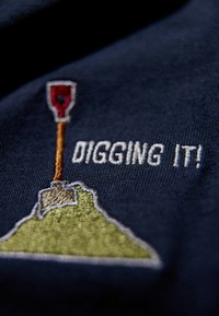 Lindbergh EMBROIDERY TEE - T-shirt med print - deep blue sea