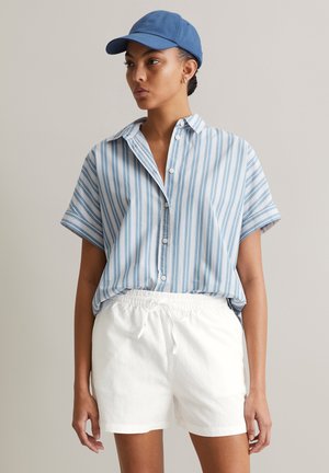 GESTREIFTE RELAXED AUS PAPERTOUCH - Chemisier - medium blue