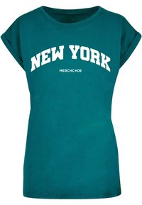 NEW YORK WORDING - T-shirt con stampa - teal