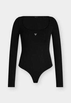 Guess, SQUARE LARISSA BODY - Μπλούζα με μακριά μανίκια - jet black