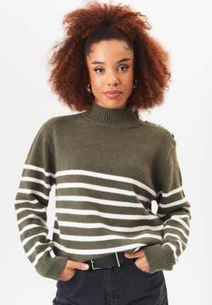 GINI LONDON STRIPE - Jumper - khaki