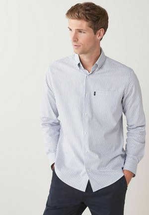 EASY IRON PRINTED OXFORD REGULAR FIT - Skjorta - white blue stripe