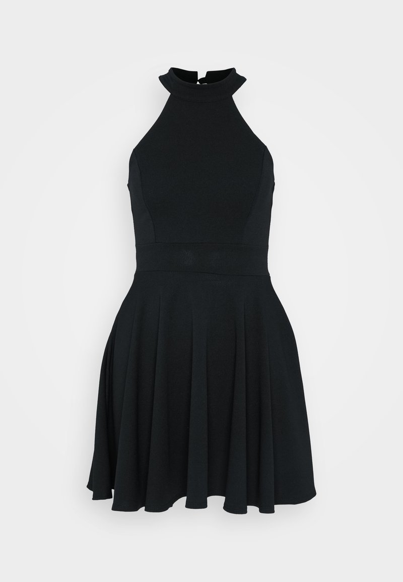 WAL G PETITE RUBY HALTER NECK SKATER - Jersey dress - black