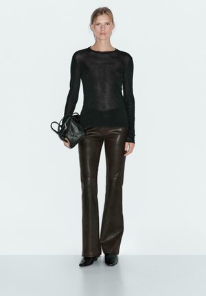 Skindbukser - dark brown