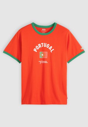 Levi's®, FOOTBALL RINGER - Printtipaita - orange