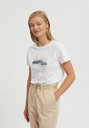 NELAA LANDSCAPE COLLAGE - Print T-shirt - white