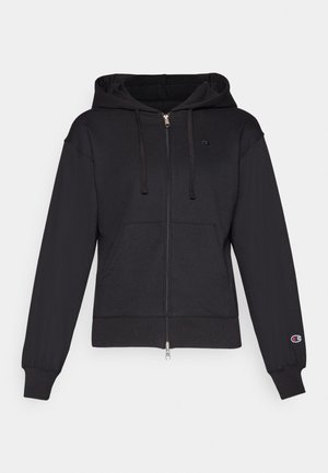Champion, ICONS FULL ZIP HOODIE WITH TONAL LOGO - Felpa con zip - black