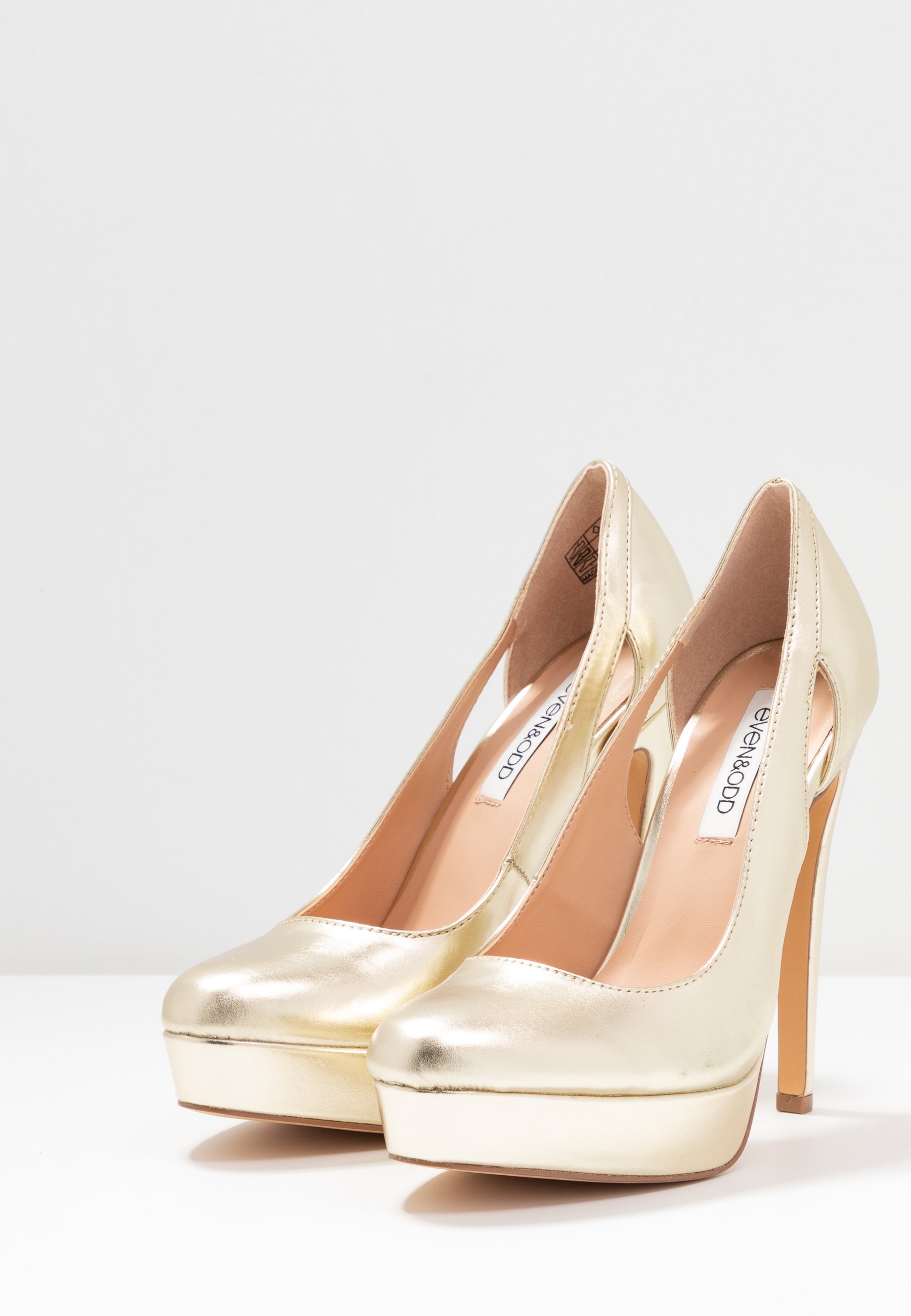gold high heels uk