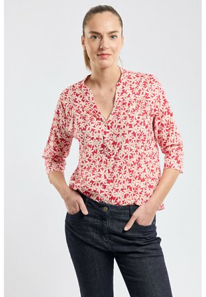 Blouse - imprimé paquerettes rouges