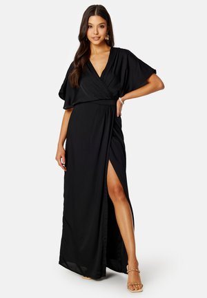 WRAP PLEAT HIGH SLIT GOWN - Galajurk - black