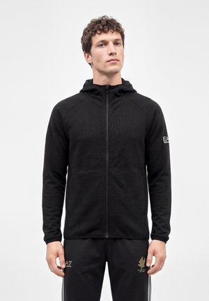 EA7 Emporio Armani, HOODIE - Sweat zippé - black