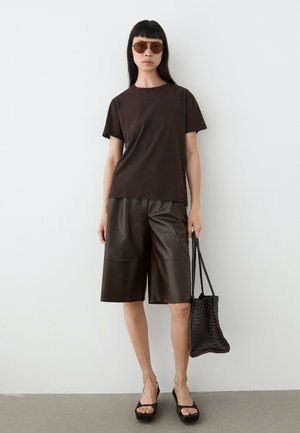 Massimo Dutti, T-Shirt basic - dark brown