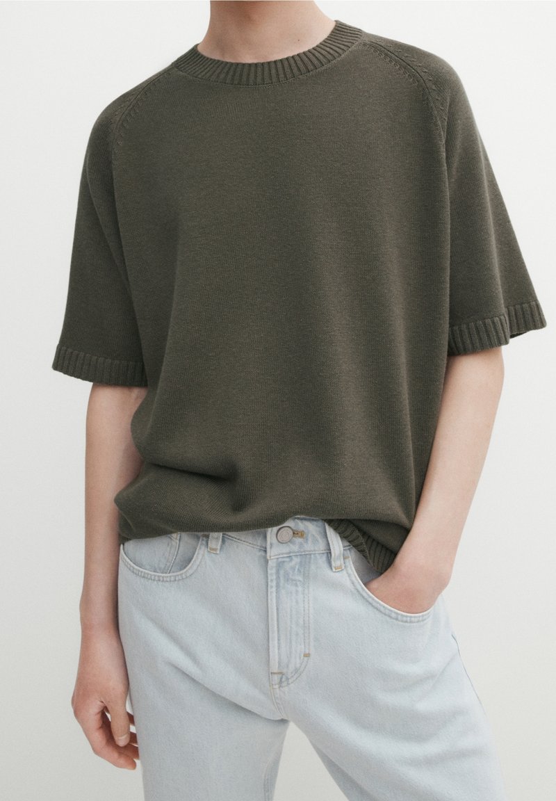 Massimo Dutti T-shirt - bas - khaki