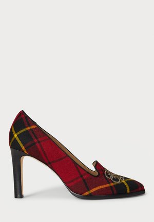 CORAH EMBROIDERED-LOGO PLAID PUMP - Tocuri înalte - black/red