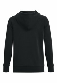 Felpa nera con cappuccio, caratterizzata da una texture morbida, con un cappuccio doppio che aderisce e polsini e orlo a coste per un look aderente.