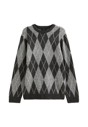 ARGYLE CREW NECK - Stickad tröja - light grey
