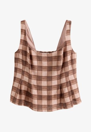 Next, SLIM FIT - Camicetta - pink brown gingham