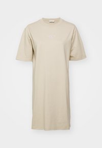 PLACED TEE DRESS - Jerseykjole - white pepper
