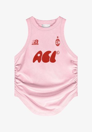 Rosa ermeløs tanktopp med rød "ACL"-logo, teksten "another" og et ovalt emblem som viser "ACL" og "2023" med en stjerne over.