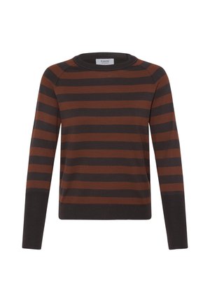 b.young, BYMMORLA LONG CUFF - Strickpullover - smoked parika java stripe