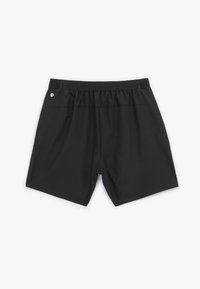 Pantaloni sportivi neri con vita elastica, fronte piatto e vestibilità ampia. Realizzati in materiale leggero. Nessuna tasca o dettaglio visibile.