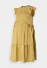 OLMEVELYN LIFE CAP SLEEVES FRILL DRESS - Robe en jersey - khaki