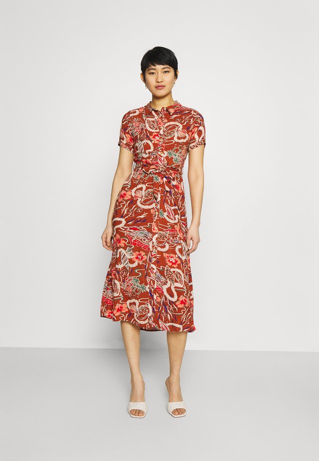 ROSIE DRESS MIDI - Blousejurk - coconut brown