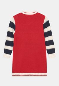 Tommy Hilfiger BOLD - Stickad klänning - deep crimson