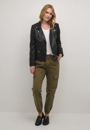 Culture Leather jacket - black