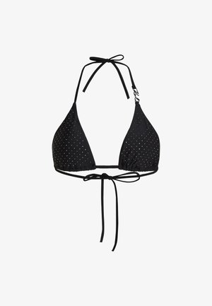 KARL LAGERFELD, KARL LAGERFELD SWIMWEAR TOP RHINESTONE TRIANGLE - Haut de bikini - black