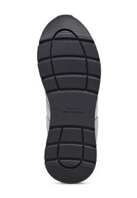 Suola in gomma nera con grip testurizzato, caratterizzata da un design ampio e scanalature per una migliore aderenza. Logo impresso "VOILE BLANCHE" sulla suola.
