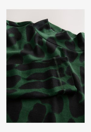 Next REGULAR FIT - RIBBED LONG SLEEVE . - Top s dlhým rukávom - green animal