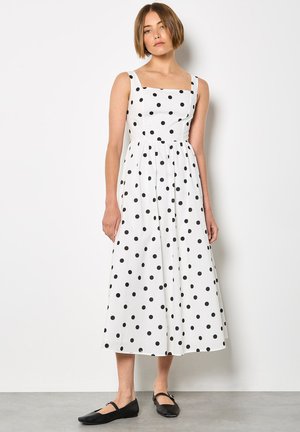 POLKA DOT SMOCKED - Freizeitkleid - black
