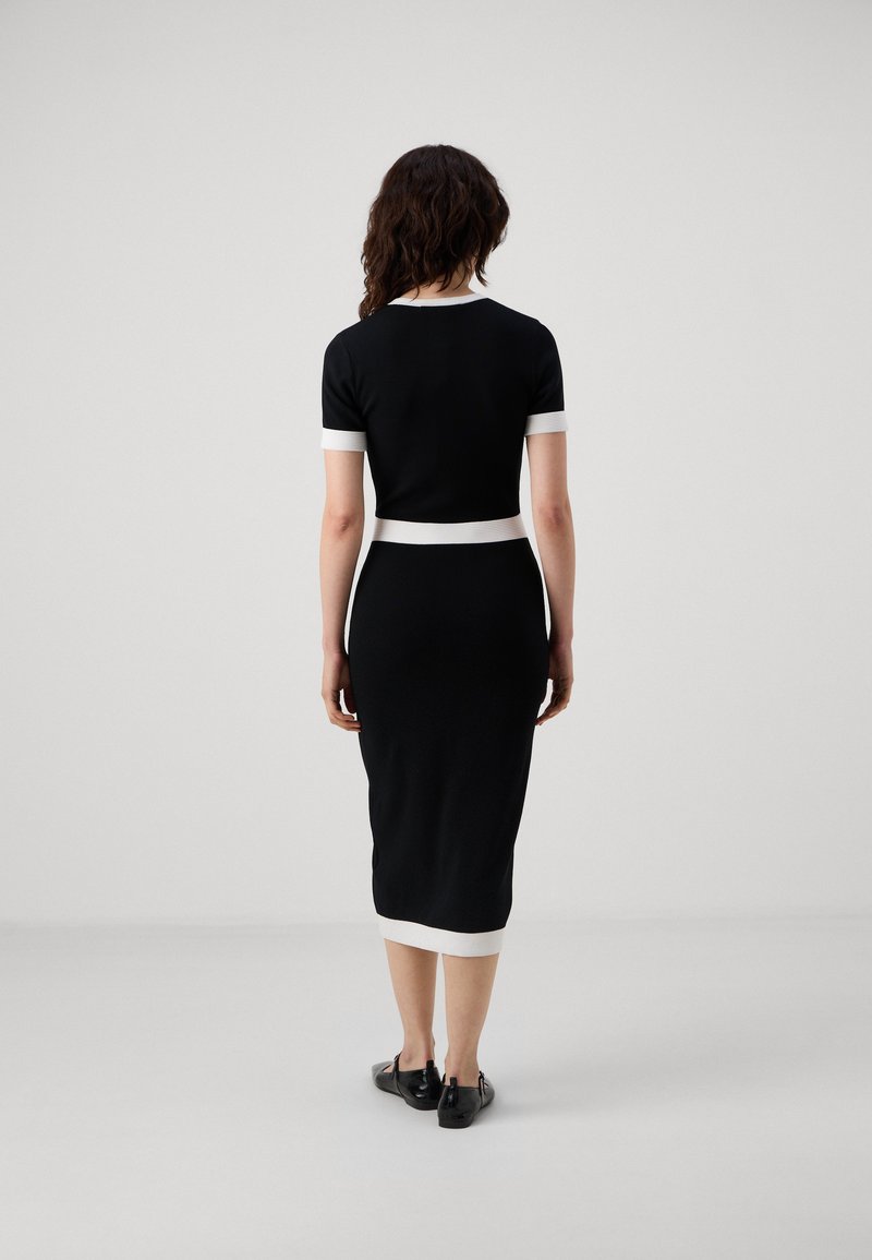 KARL LAGERFELD CLASSIC DRESS - Shift dress - black/white/black - Zalando.ie
